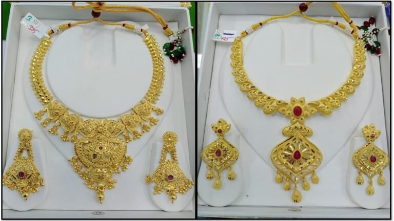 Gold plated necklace Set for women | WhatsApp 9110592541 for Buying – Indian Fashion Trends