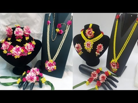 Handmade Floral Jewelry Set Design || WhatsApp 9110592541 – Indian Fashion Trends