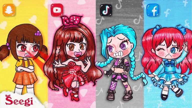 If Social Media Apps Had a Fashion Week in Gacha Life | Seegi Channel | Poppy Playtime Stop Motion