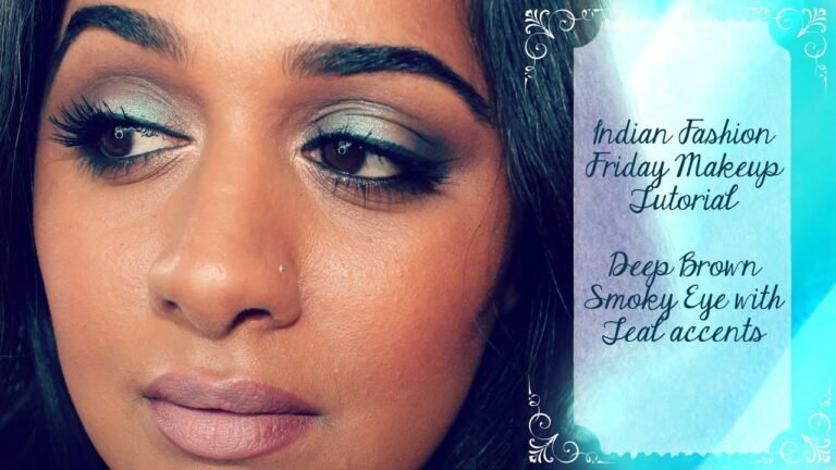 Indian Fashion Friday Tutorial – Deep Brown Smoky Eye with Teal Accents