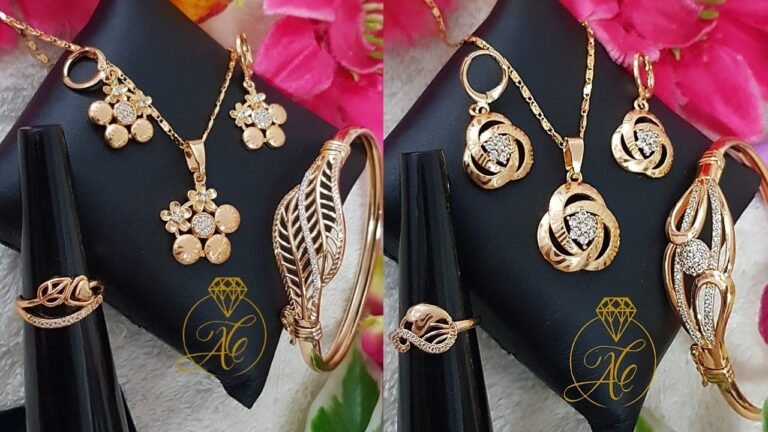 Latest Just Arrived Rose Gold Jewellery Combo Set | WhatsApp 9110592541 – Indian Fashion Trends