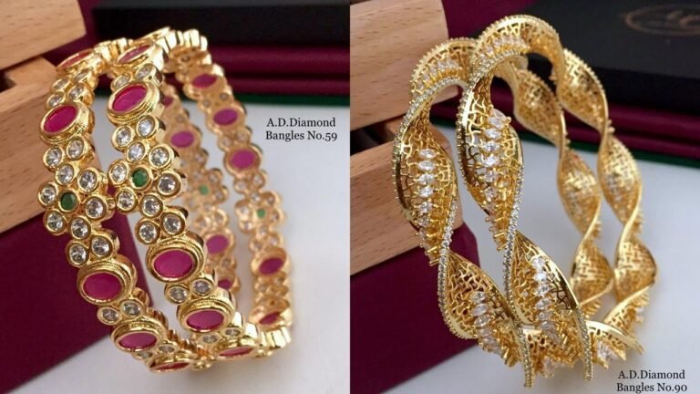 New AD, Kundan and Polki Bangle Designs / WhatsApp 9110592541 – Indian Fashion