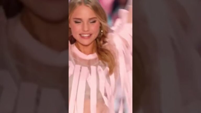 Camille Rowe runway walk for Victoria's Secret fashion show