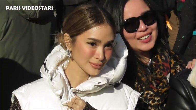 Heart Evangelista with fans in France @ Paris Fashion Week 7 march 2022 show Louis Vuitton