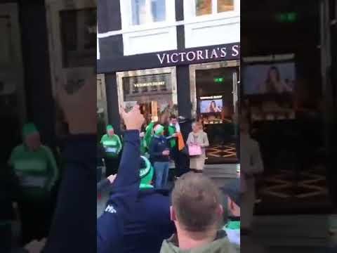 Ireland Fans In Copenhagen Outside Victoria's Secret – Denmark vs Ireland