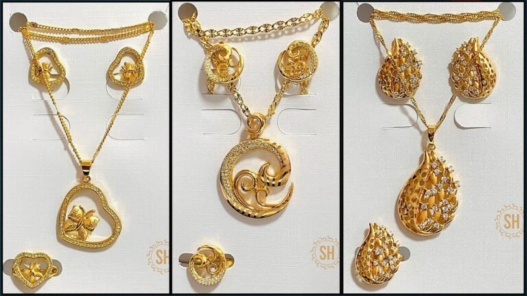 New Just Arrived Rose Gold Pendent Set Design || WhatsApp 9110592541 – Indian Fashion Trends