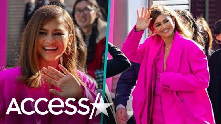 Zendaya Stuns In Neon Pink For Valentino Show At Paris Fashion Week