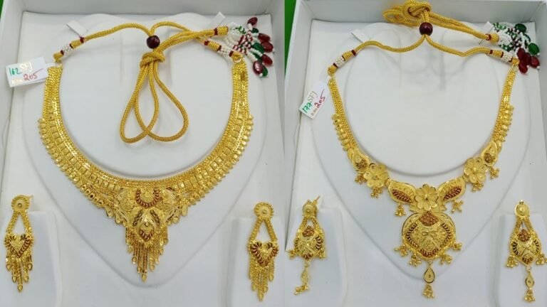 24k Gold Plated Necklace Set Design 2022 | WhatsApp 9022469620 – Indian Fashion Trends