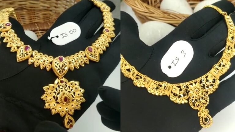 Gold plated Necklace Set Design | WhatsApp 9110592541 – Indian Fashion Trends