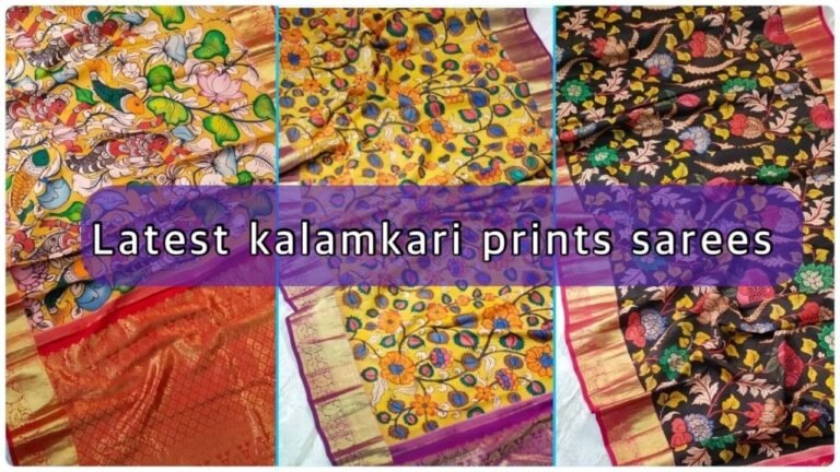 Latest penkalam kari printed sarees | Try These trendy kalamkari sarees| Indian Fashion Trends