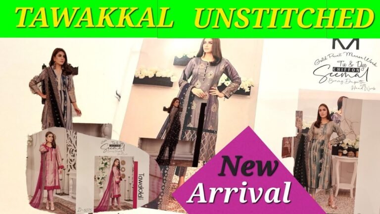 TAWAKKAL tie and dye chiffon dupatta unstitched pakistani suits Indian fashion pakistani fancy suits