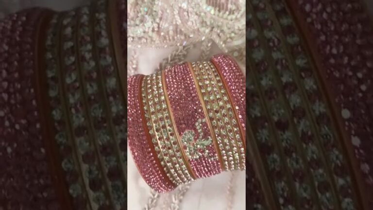 Customized Bangles (Pink Bangles) • South Asian Bangles • Indian Fashion • Bridal Bangles Jewelry