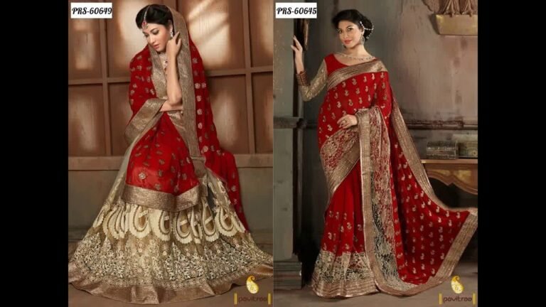 Indian Fashion Designers Wedding Reception Latest Sarees And Lehenga Style Sarees For Bride