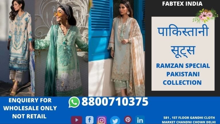 LATEST PAKISTANI SUITS || NEW STYLE COLLECTION || RAMZAN SPECIAL || 2022 FASHION || FABTEX INDIA ||