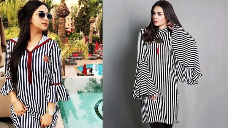 Striped Printed Kurti Designs 2019 | Indian Fashion 2019