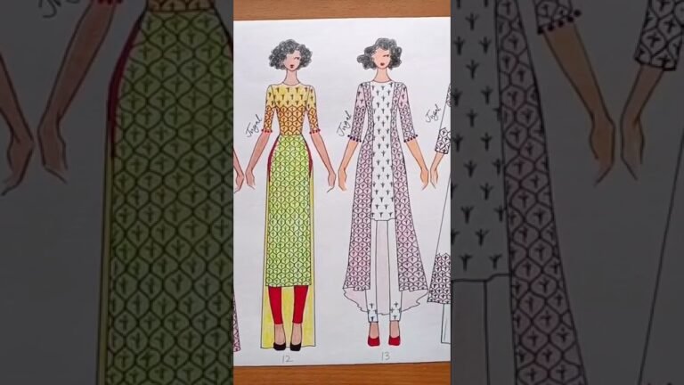 fashion illustration Indian Ethnic Wear #shorts #youtubeshorts #viral