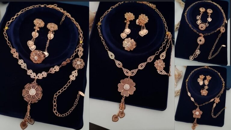 Latest Light Weight Rose Gold Jewellery Combo | WhatsApp 9022469620 – Indian Fashion Trends