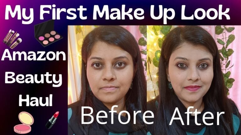 My first Simple Makeup Look | Amazon Beauty Shopping Haul – Indian Fashion Trends