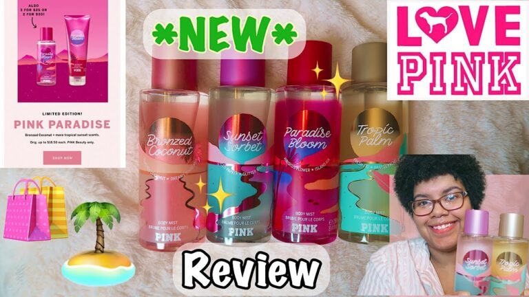 *NEW* VICTORIA'S SECRET PINK PARADISE COLLECTION REVIEW ! + SUNSET SORBET COMPARISON ! |2021|