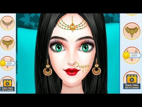 Indian Girl Bridal Makeup Game || Wedding Doll Fashion, Makeup & Dressup || New Doll Game 2022