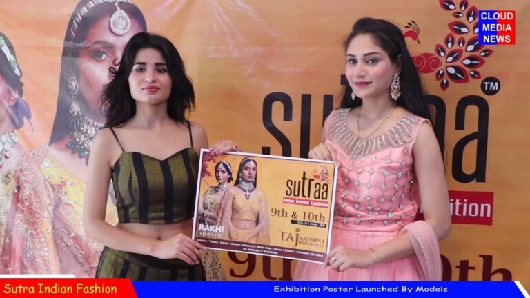 Sutra Indian Fashion Exhibition Poster Launched By Models | CloudMediaNews