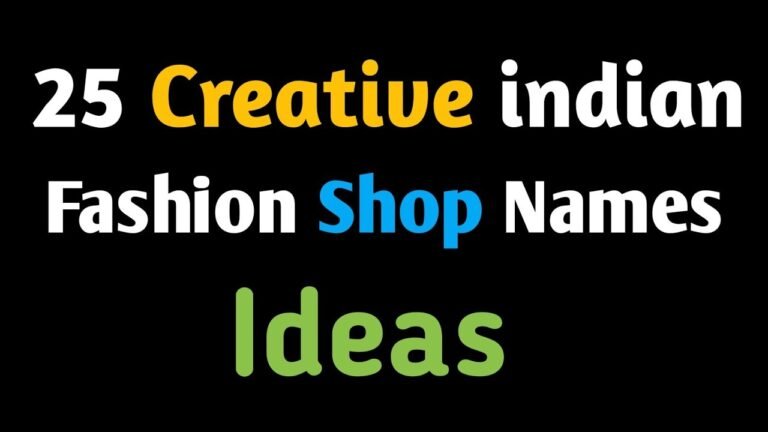 25 Creative Indian fashion shop Names ideas  | indian fashion shop | New ideas