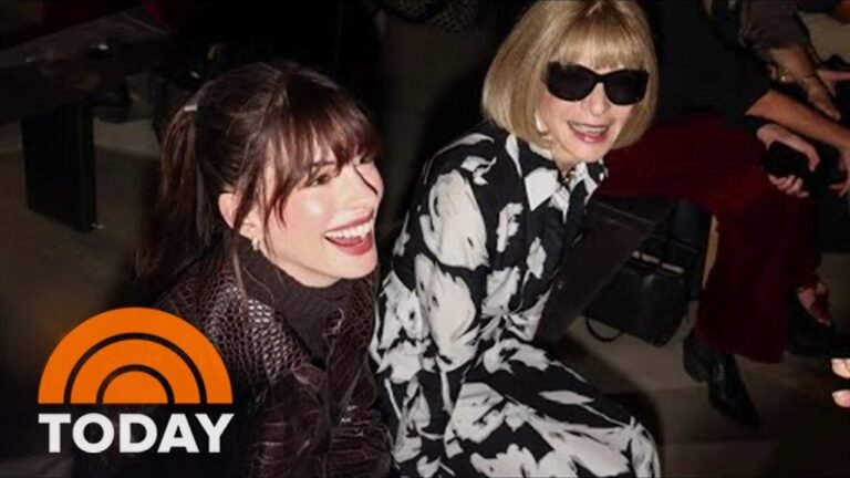 Anne Hathaway Channels ‘Devil Wears Prada’ At NY Fashion Week