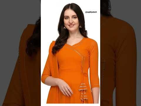 I Anarkali Solid Kurta Heavy Georgette Kurti with Duppatt #india #fashion #shorts