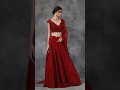 Indian Bridal Red Lehanga Designs #indianfashion#indianbride#fashion#style#shorts