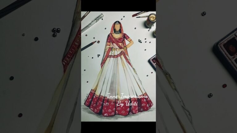 Indian Fashion Illustration inspired by Sabyasachi || by Uditi