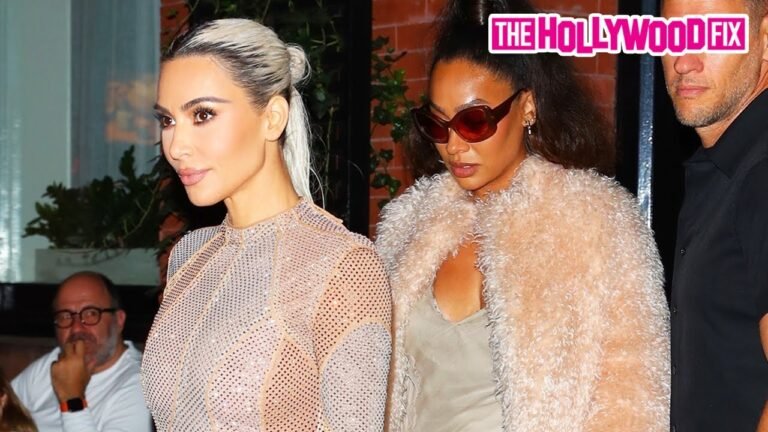 Kim Kardashian & Lala Anthony Attend The Fendi Show During Fashion Week In New York, NY