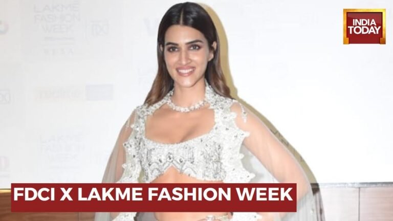 FDCI X Lakmé Fashion Week 2022: Kriti Sanon In Sparkling Lehenga And Stylish Choli Walks The Ramp