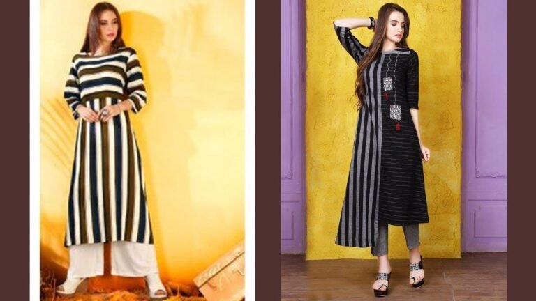 Striped Cotton Kurti Designs 2019 | Indian Fashion 2019