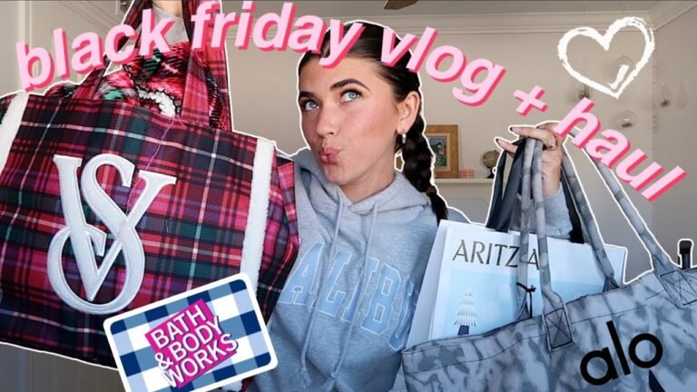 BLACK FRIDAY SHOPPING VLOG + HAUL (victoria's secret, alo, aritzia)