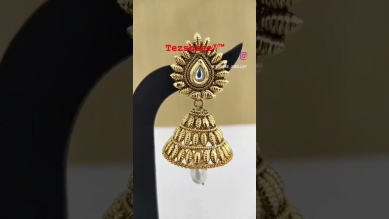 Indian Wedding #Jewellery Wholesale Price Fashion Jewelry Copper Metal Jhumka Gold Plated- Tezshree