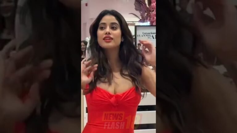 Janhvi Kapoor Bold Look In Red At Victoria’s Secret Store Ambience Mall Delhi #janhvikapoor