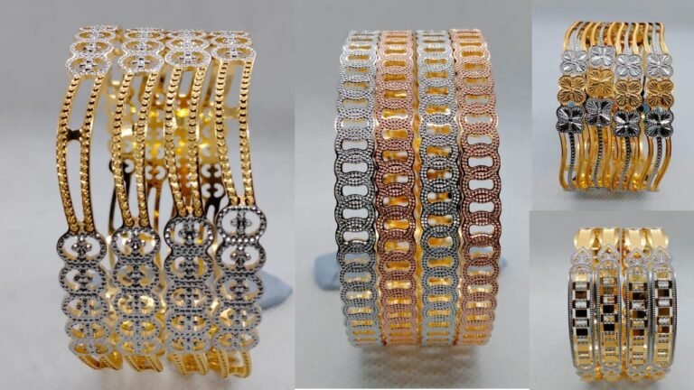 Latest Two and Three Tone Gold Forming Bangle Design – Indian Fashion Trends