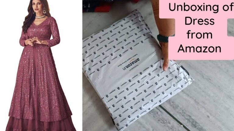 Unboxing of a sequin and Embroidered Dress from Amazon – Indian Fashion Trends