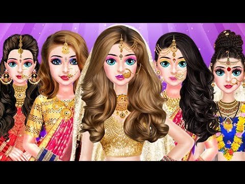 Indian Fashion stylish makeup salons ll Indian wedding makeup ll#androidgameplay#girlsgame